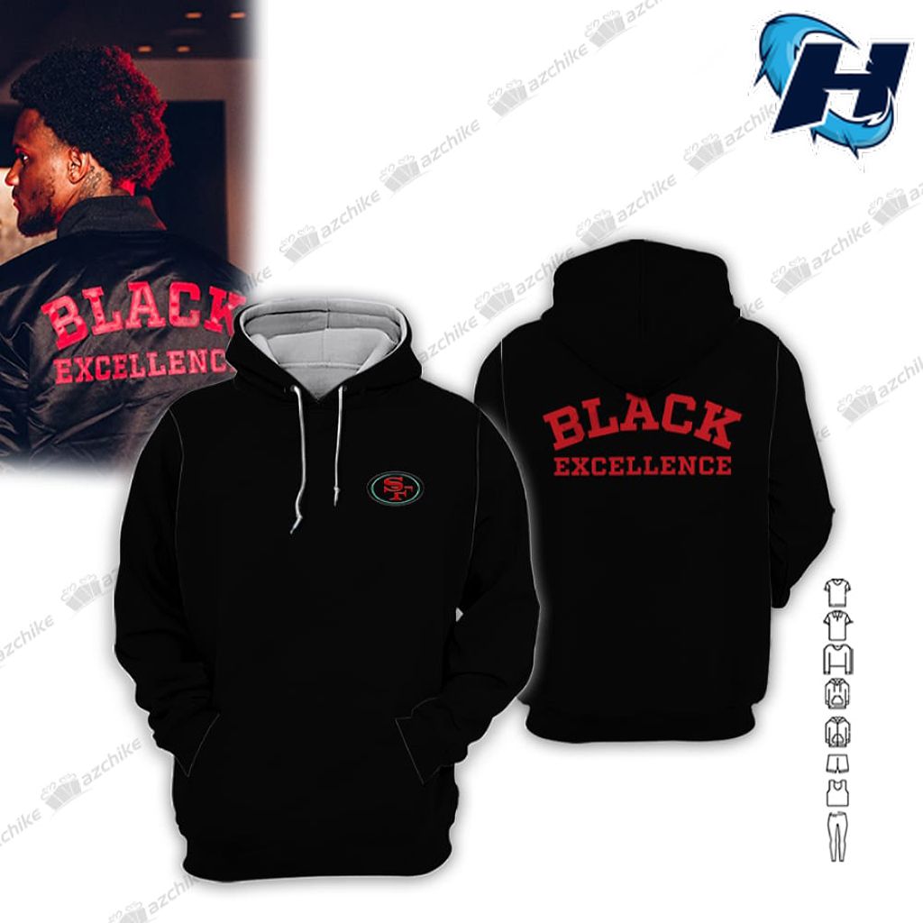 San Francisco 49ers Black Excellence Hoodie Jogger Combo