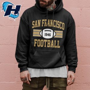 San Francisco Football Athletic Vintage Sports Team Fan Dark T Shirt 1