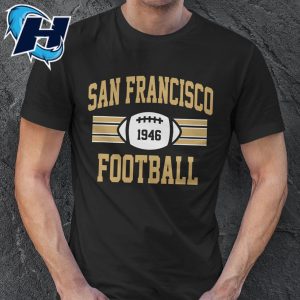 San Francisco Football Athletic Vintage Sports Team Fan Dark T Shirt 2