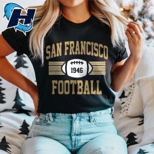 San Francisco Football Athletic Vintage Sports Team Fan Dark T Shirt 4