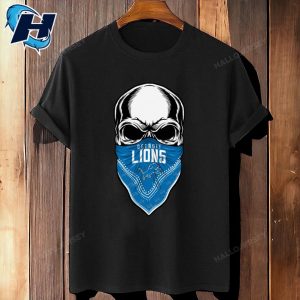 Skull Wear Bandana Detroit Lions T-Shirt