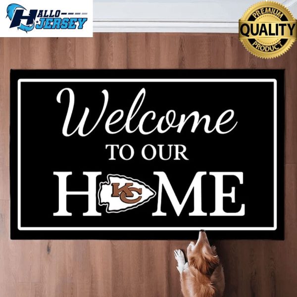 Welcome To Our Home Kansas City Chiefs Doormat