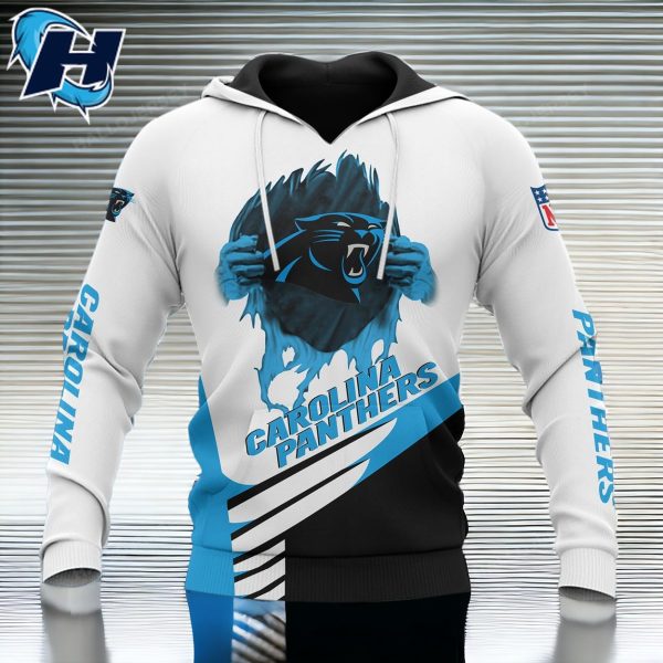 Carolina Panthers Dynamic Mascot 3D All-Over Print NFL Hoodie