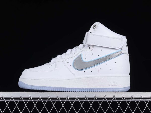New Arrival AF1 High FB1865-101 Silver Reflective