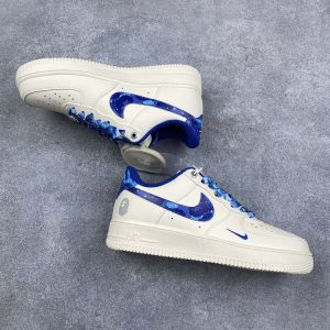 New Arrival AF 1 Low x BaPe White Blue AJ3264