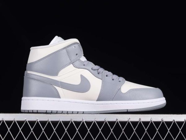 New Arrival AJ1 Mid BQ6472-115 Grey Sail