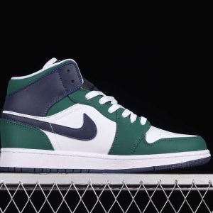 New Arrival AJ1 Mid 171-DZ5326-300 navy blue and green color matching