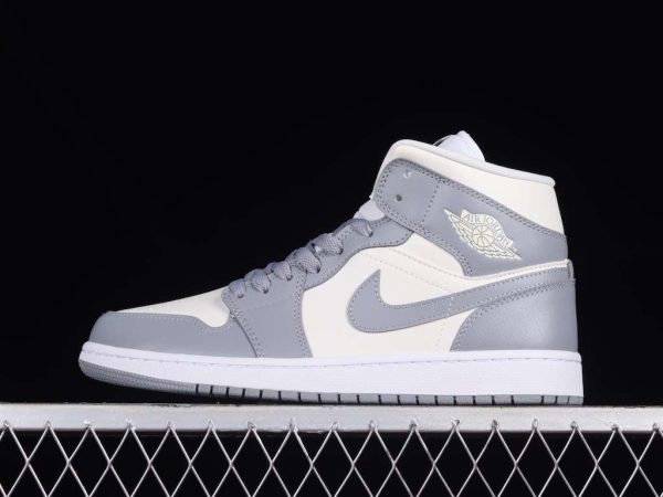 New Arrival AJ1 Mid BQ6472-115 Grey Sail