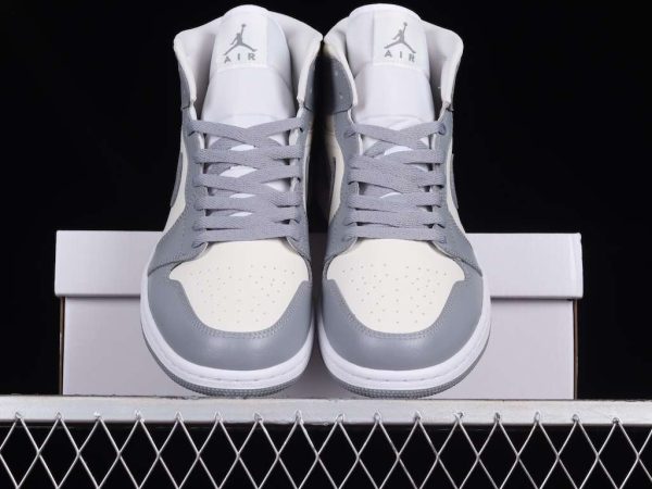 New Arrival AJ1 Mid BQ6472-115 Grey Sail