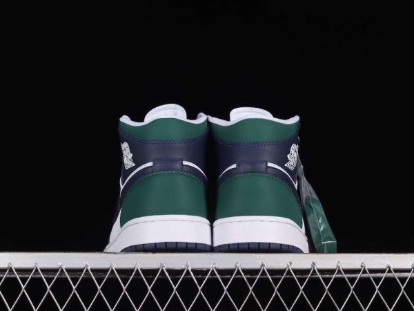 New Arrival AJ1 Mid 171-DZ5326-300 navy blue and green color matching