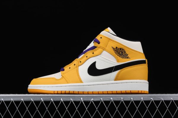 New Arrival AJ1 Mid 852542-700 Lakers