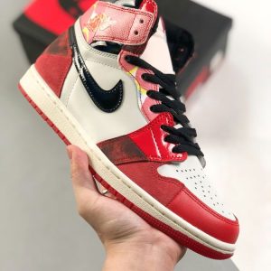 New Arrival AJ 1 High OG Spider Man Across the Spider AJ3053 6