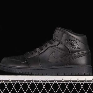 New Arrival AJ1 MID 554724 093 All Black (3)