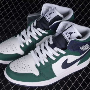 New Arrival AJ1 Mid 171-DZ5326-300 navy blue and green color matching