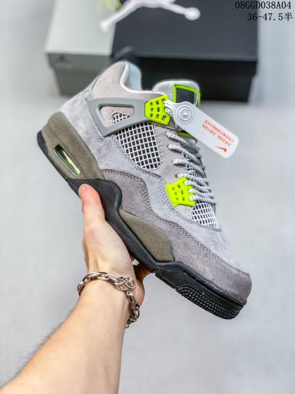 New Arrival AJ4 Retro SE Mid Neon 95 CT5342-007 AJ3001