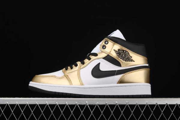 New Arrival AJ1 Mid DC1419-700 Metallic Gold