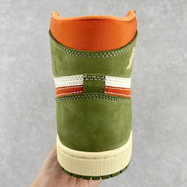 New Arrival AJ1 High OG Celadon Light Olive Bright Mandarin FB9934-300 AJ3151