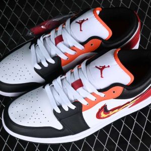 New Arrival AJ1 Low Flaming Swoosh FJ7222-101