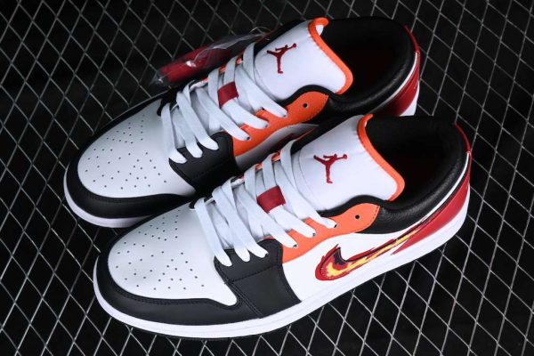 New Arrival AJ1 Low Flaming Swoosh FJ7222-101