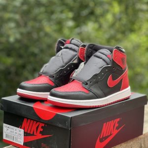 New Arrival AJ 1 High Og Retro Black Varsity Red AJ3234