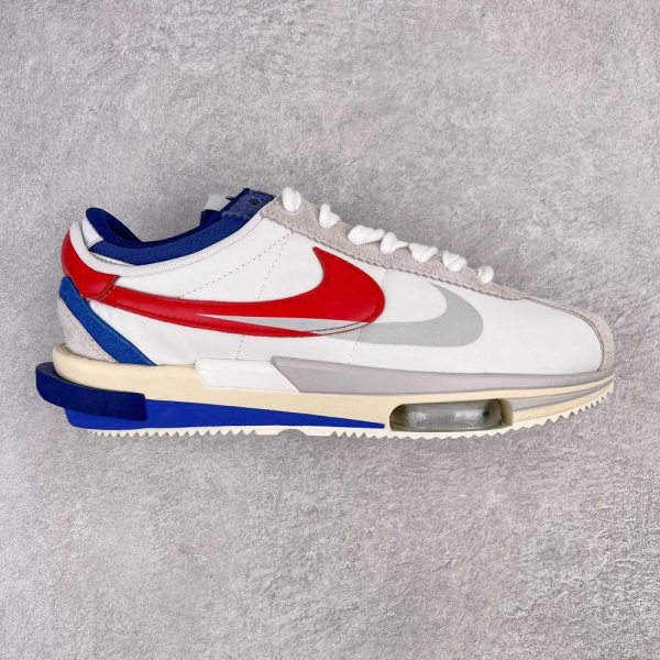 New Arrival NIKE X SACAI ZOOM CORTEZ SP ‘WHITE RED’ DQ0581-100 AJ3139