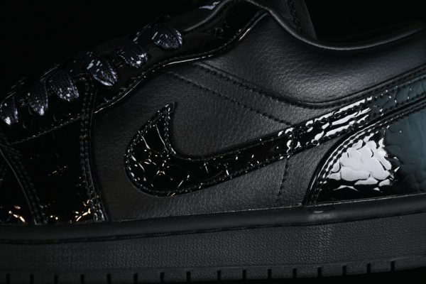 New Arrival AJ1 Low Black Croc HJ7743-010