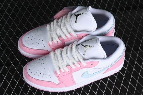 New Arrival  AJ1 Low “White Pink Blue” HM3703-141