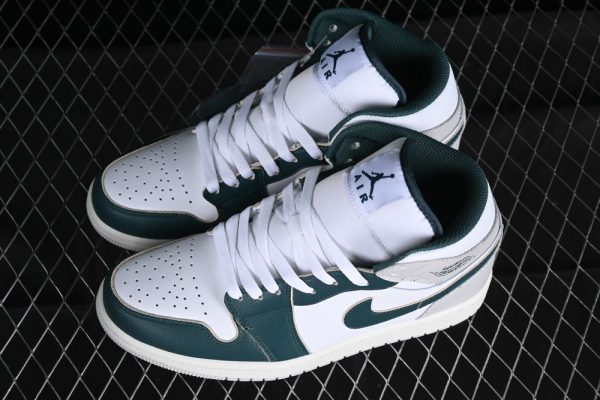 New Arrival AJ1 Mid SE White Oxidized Green FQ7720-103