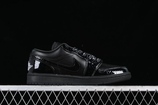 New Arrival AJ1 Low Black Croc HJ7743-010