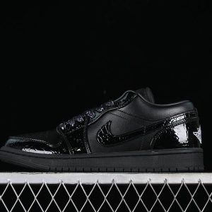 New Arrival AJ1 Low Black Croc HJ7743-010