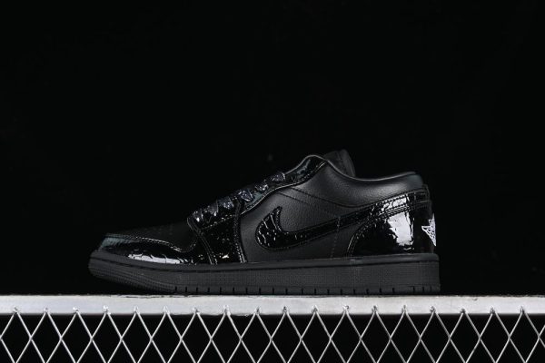 New Arrival AJ1 Low Black Croc HJ7743-010