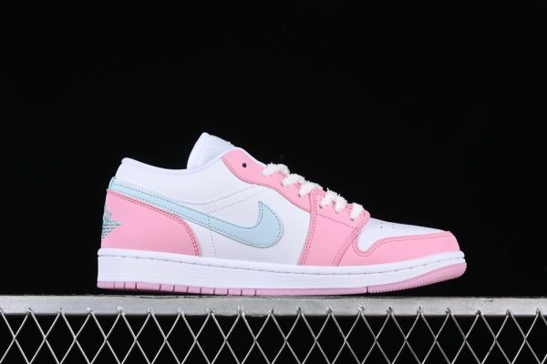 New Arrival  AJ1 Low “White Pink Blue” HM3703-141