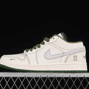 New Arrival AJ1 Low Off-White Green Lines CF3688-021