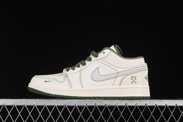 New Arrival AJ1 Low Off-White Green Lines CF3688-021