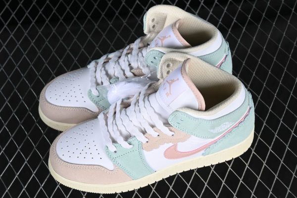 New Arrival AJ1 Mid SE Pink Oxford Jade Ice DZ5361-100