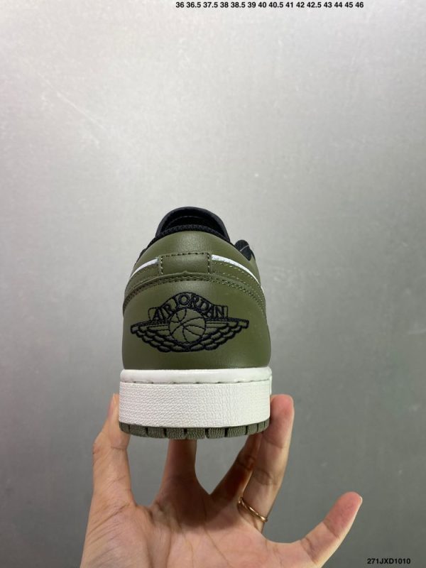 New Arrival AJ 1 Low Black Toe Medium Olive AJ3301