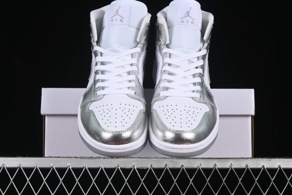 New Arrival AJ1 Mid Metallic Silver FN5031-10