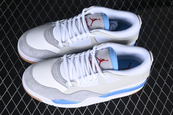 New Arrival AJ4 Vintage Basketball Shoes Unisex Low-Top Gray White Blue FQ7939-104