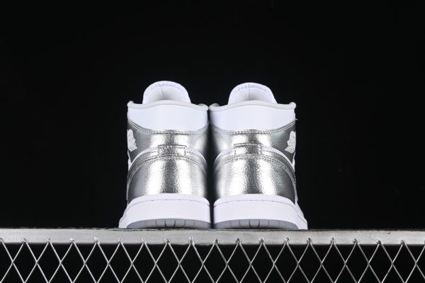 New Arrival AJ1 Mid Metallic Silver FN5031-10