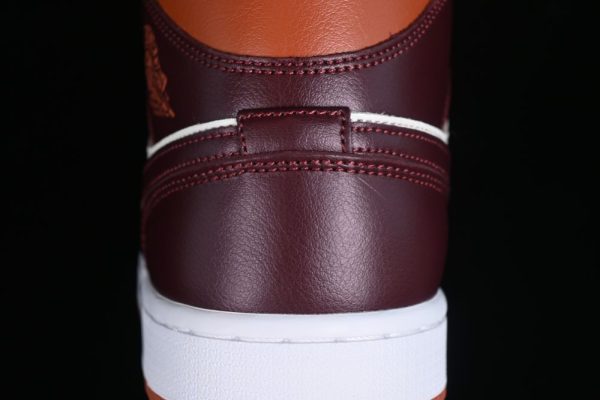 New Arrival AJ1 Mid Dusty Peach Night Maroon BQ6472-200