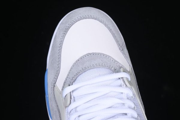 New Arrival AJ4 Vintage Basketball Shoes Unisex Low-Top Gray White Blue FQ7939-104