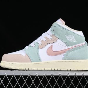 New Arrival AJ1 Mid SE Pink Oxford Jade Ice DZ5361-100