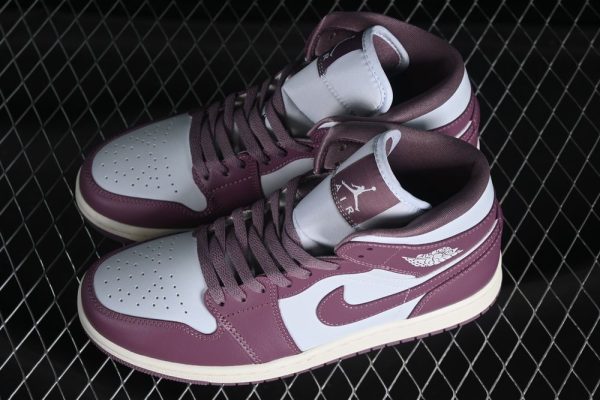 New Arrival AJ1 Mid Purple Trainers BQ6472-050