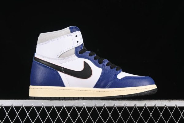 New Arrival AJ1 Retro High White Deep Royal Blue DZ5485-100