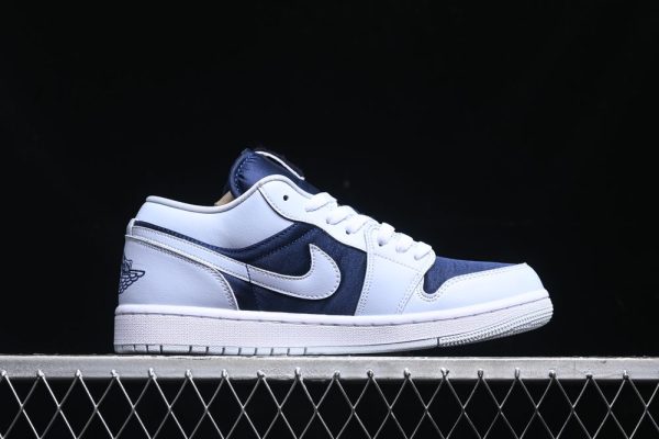 New Arrival AJ1 low cut culture sneakers navy blue silk FZ8778-044