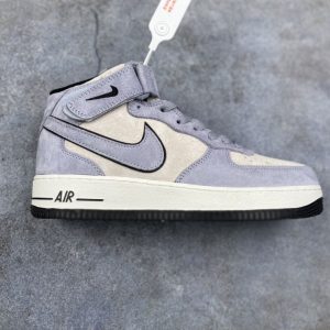 New Arrival AF 1 MID Light Blue Suede AJ3286