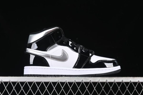 New Arrival AJ1 Mid Black Patent HV0789-010