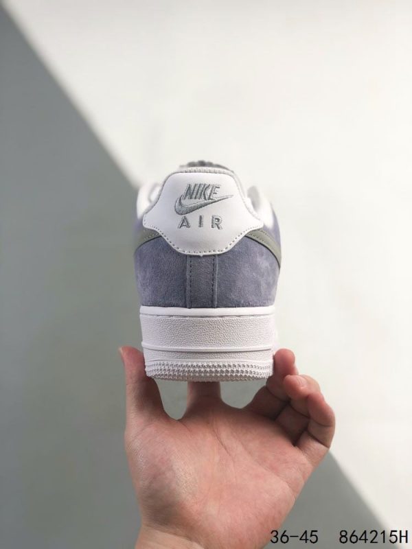 New Arrival AF 1 White gray purple AJ3305