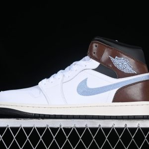 New Arrival AJ1 Retro Mid SE Brown Blue Grey FQ8162-142