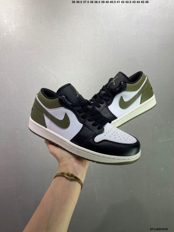 New Arrival AJ 1 Low Black Toe Medium Olive AJ3301